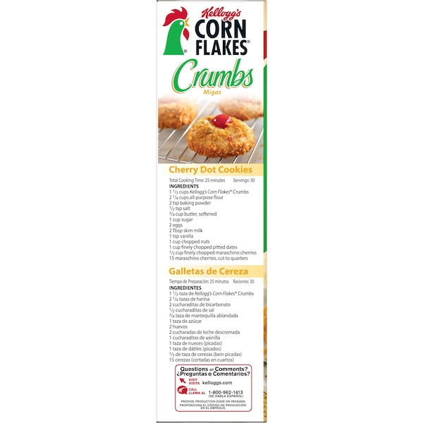 Kellogg's Corn Flakes Crumbs Coating 21 Oz. Box, PK12
